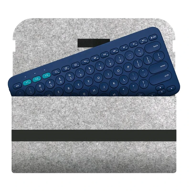 Funda protectora de almacenamiento para teclado inalámbrico, bolsa de viaje de fieltro de lana antigolpes para K380 K480, novedad - imagen 2