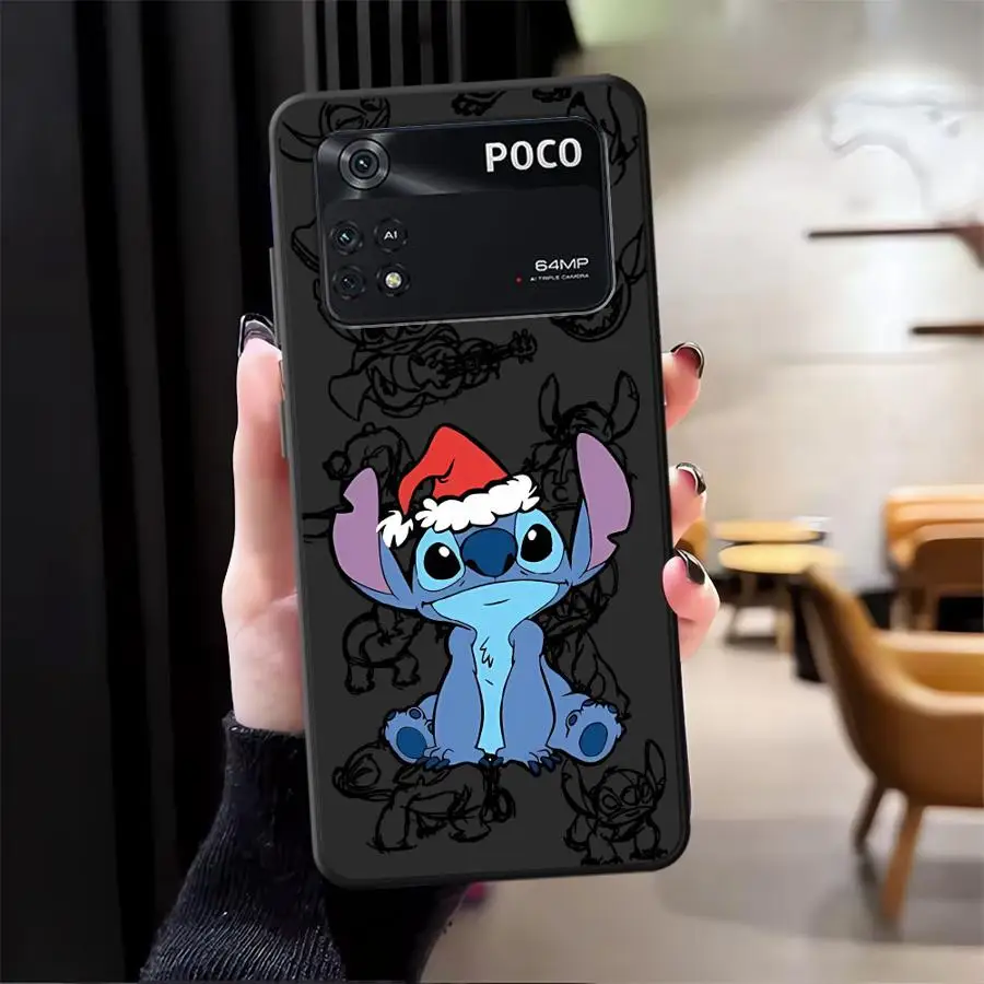 Funda de teléfono suave negra de Navidad de punto de dibujos animados para Xiaomi Poco C71 C61 M3 M4 M7 Pro F1 C75 F3 X3 X4 X5 X7 Pro M5 C40 C50 - imagen 4