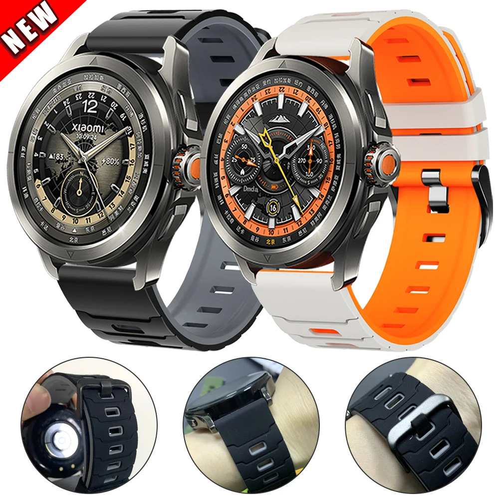 Pulsera de silicona de 22mm para Xiaomi Watch S4, correa deportiva de repuesto para Xiaomi Watch S3 S2 46/42mm S1 Pro color 2 Mi