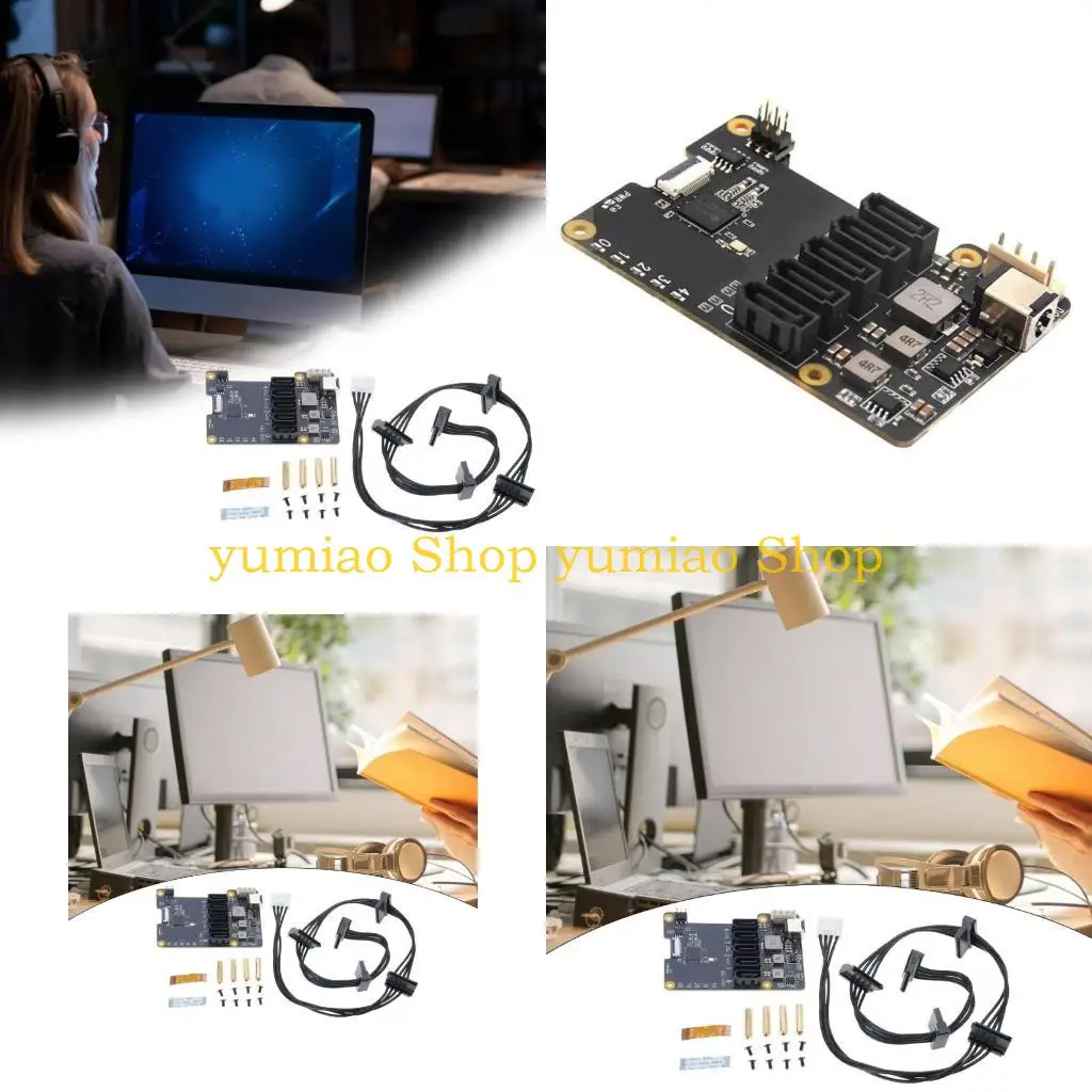Placa expansión PCIE a SATA3.0 5 puertos 587B X1009 para RPi 5 5B para necesidades almacenamiento capacidad