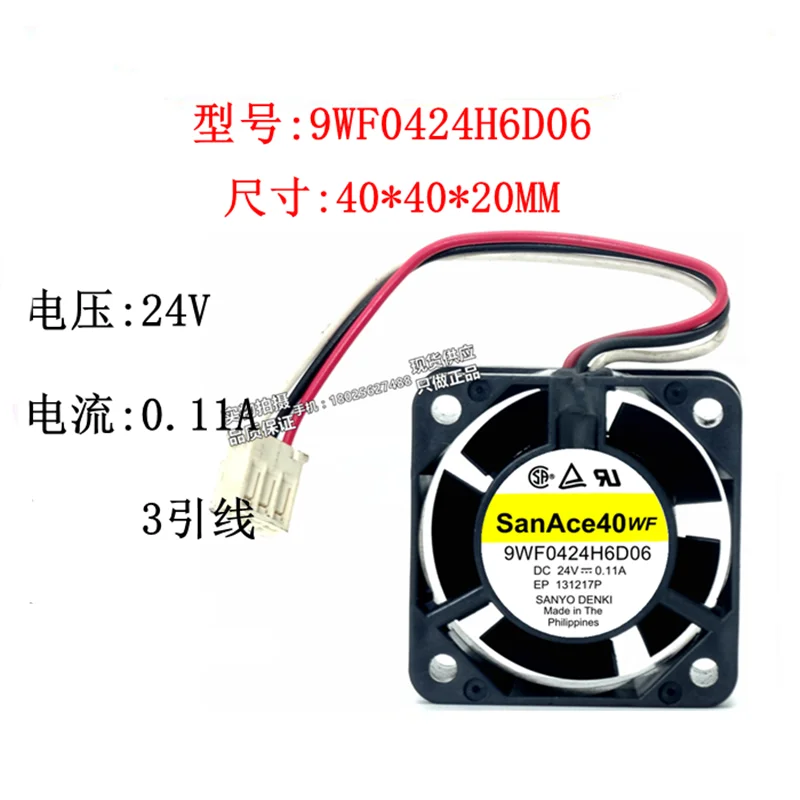 Nuevo original SanAce40WF A90L-0001-0385 # X 9WF0424H6D06 24V 0.11A 4020 4cm ventilador de refrigeración inversor