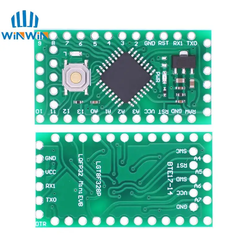 LGT8F328P LQFP32 MiniEVB 5V reemplaza Pro Mini ATMEGA328P completamente Compatible para Arduino utiliza el controlador de HT42B534-1 - imagen 3