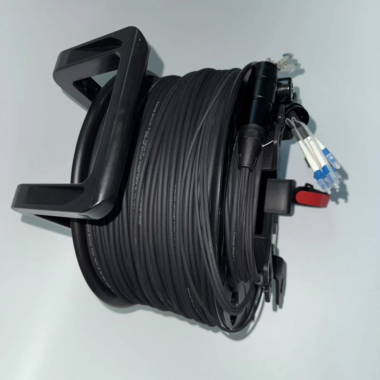 LC-LC cable de conexión óptico blindado 4C monomodo 100m SC FC ST 5mm TPU PCD235 tambor 4 núcleos SM LSZH impermeable al aire libre ftthelink - imagen 5