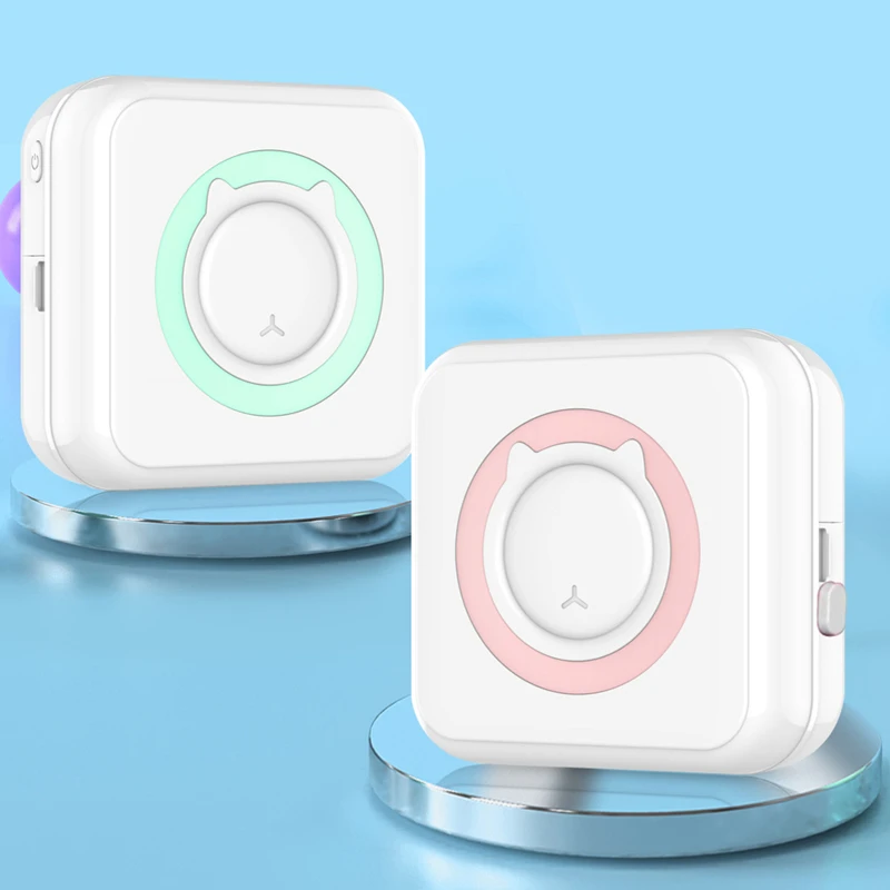 Mini Impresora térmica portátil, papel sin tinta, Bluetooth, inalámbrica, Android, IOS, etiquetas - imagen 4