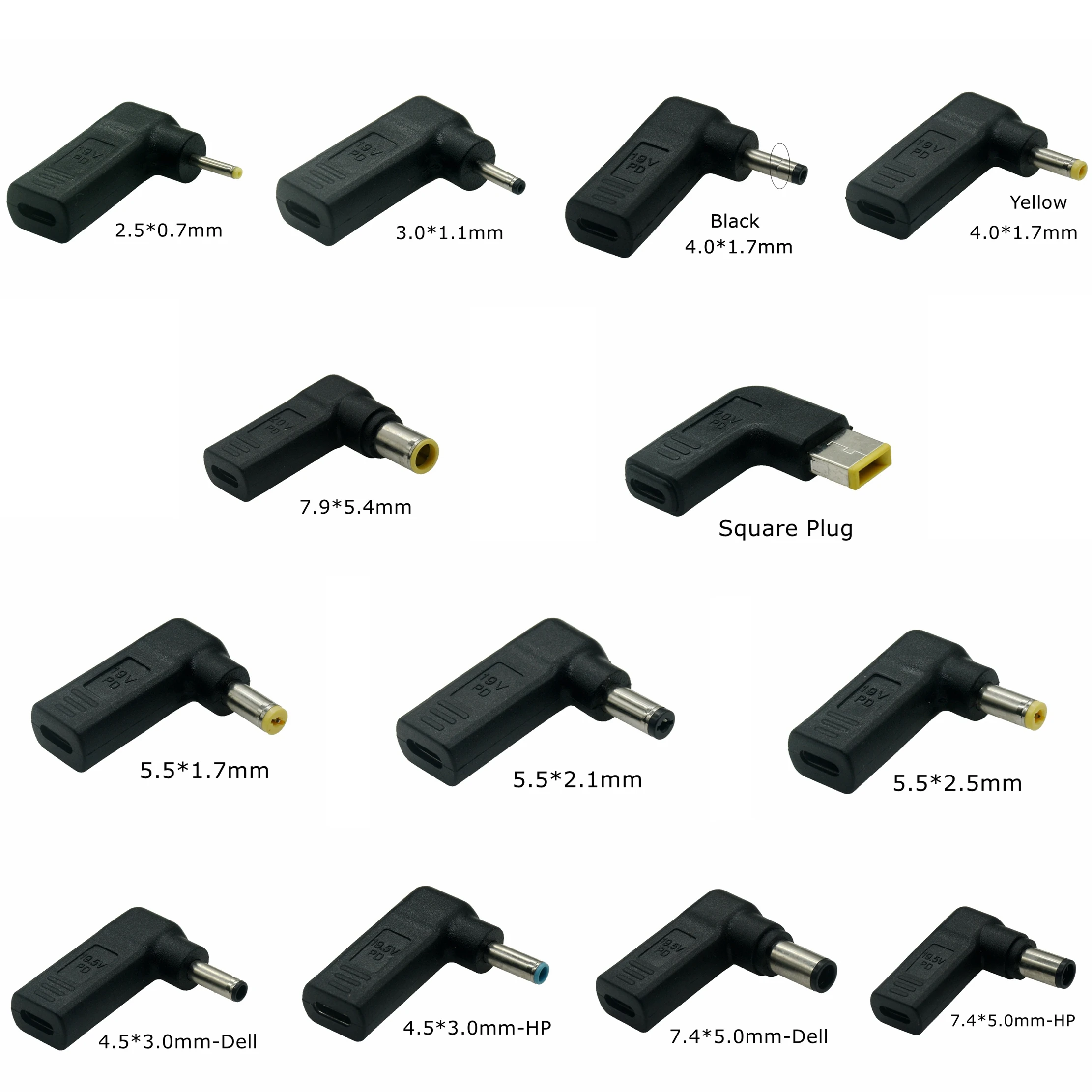 Adaptador de parodia PD, convertidor de enchufe USB tipo C hembra a 7,4X5,0mm 4,5X3,0mm 5,5X2,5mm macho, conector Jack de salida CC para ordenador portátil - imagen 3