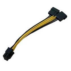 Cable adaptador doble Molex a CPU de 8 pines para alimentación interna