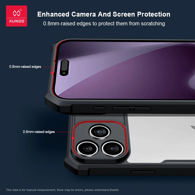 Para iPhone 17 Pro / 17 Pro Max funda magnética XUNDD a prueba de golpes transparente duro PC TPU protección de lente contraportada - imagen 4