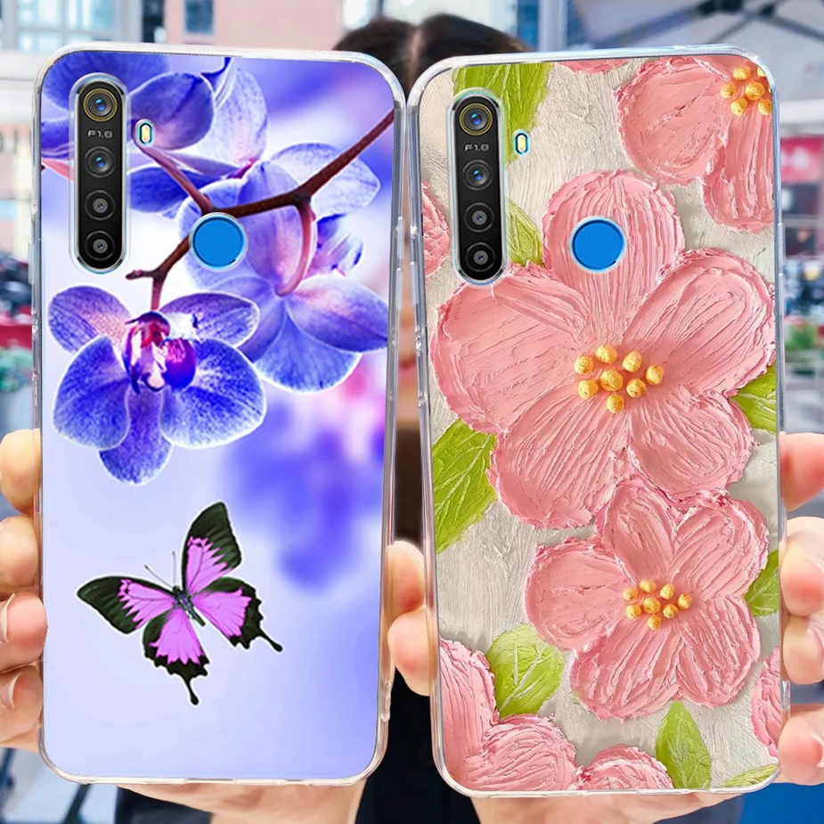 Funda de silicona transparente para teléfono Realme, carcasa bonita pintada a la moda, para Realme, 5 Pro, 5S, 5i, Realme5 Pro, Realme - imagen 2