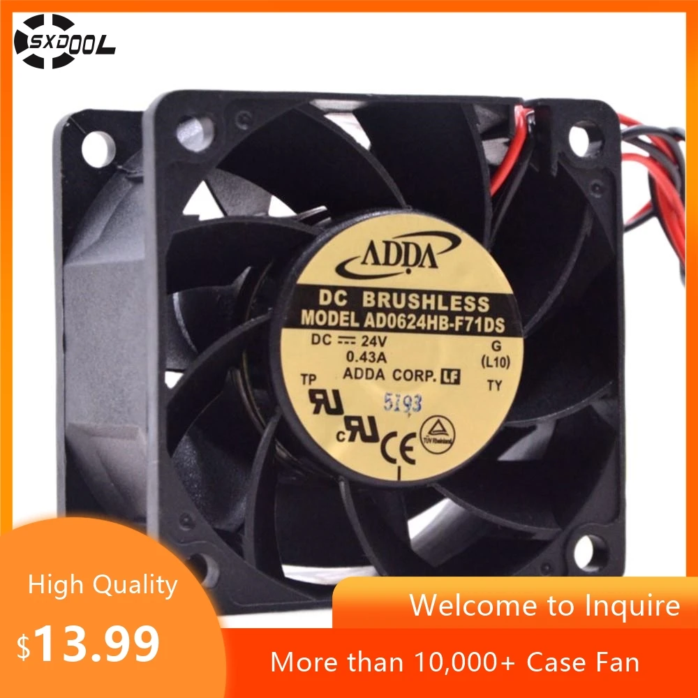 Ventilador de refrigeración de 24V de alta velocidad de 60mm para ADDA AD0624HB-F71DS 0.43A 60X38mm ventilador de refrigeración del convertidor - imagen 2