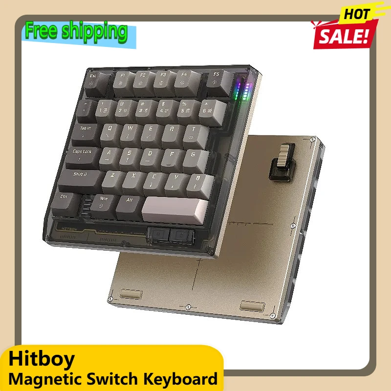 Hitboy-Teclado con interruptor magnético con cable HK35, teclado de una mano, Mini teclado RGB para juegos, 35 teclas, accesorios de oficinas personalizados