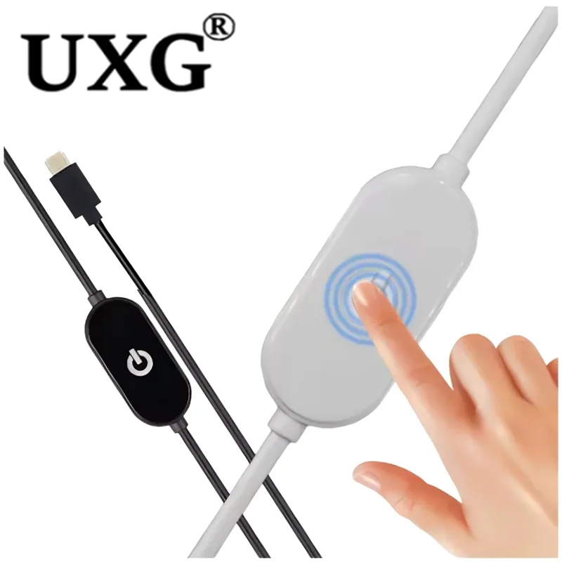 USB-Typ-C-Stecker mit Touch-Dimmschalter-Controller mit blauem Kontrollleuchte, Speicherlichtstreifen, kein Flimmern 3 A