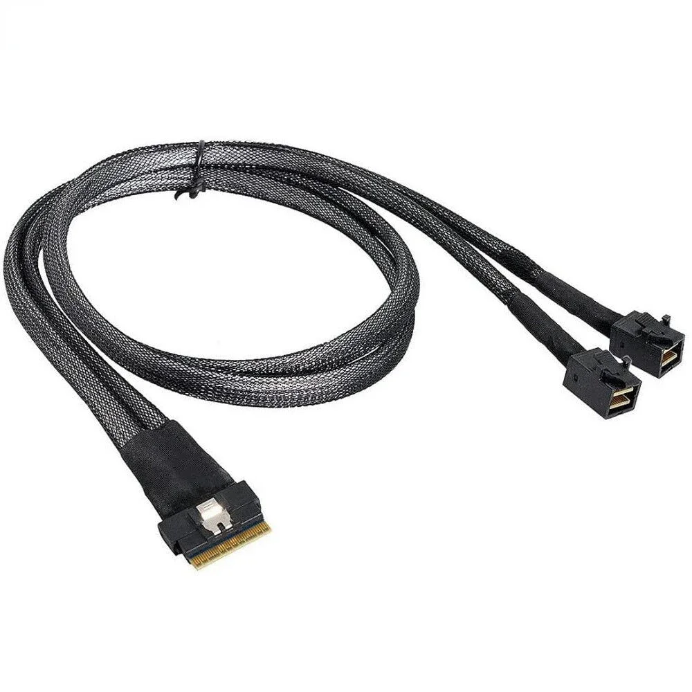 SFF8654 a SATA MINI SlimSAS SFF-8654 8i 4,0 a 4 puertos SAS SFF-8643 Cable de conexión de servidor - imagen 4
