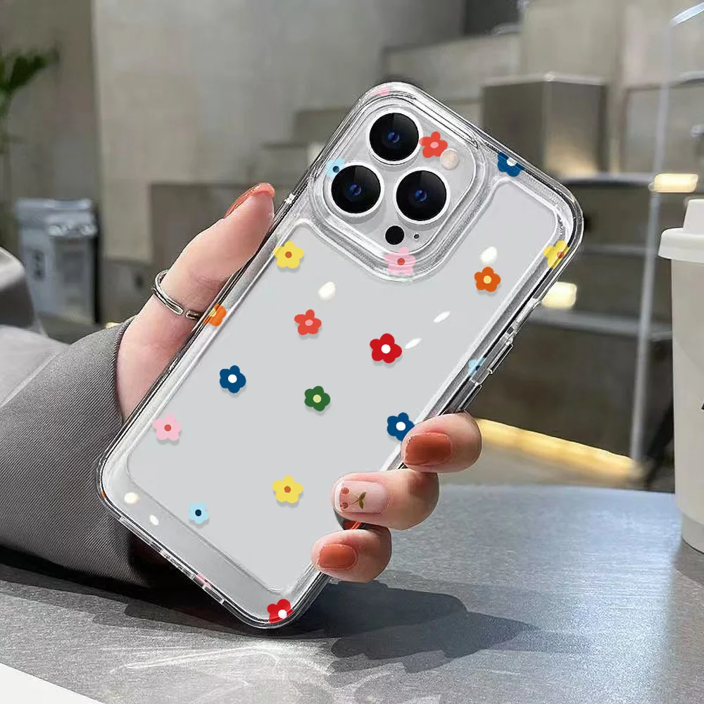Funda de teléfono transparente para iPhone 16 17 Pro Max 13 11 16E 17 Air 15 14 12 16promax 15promax 17promax Funda de silicona con flores - imagen 2