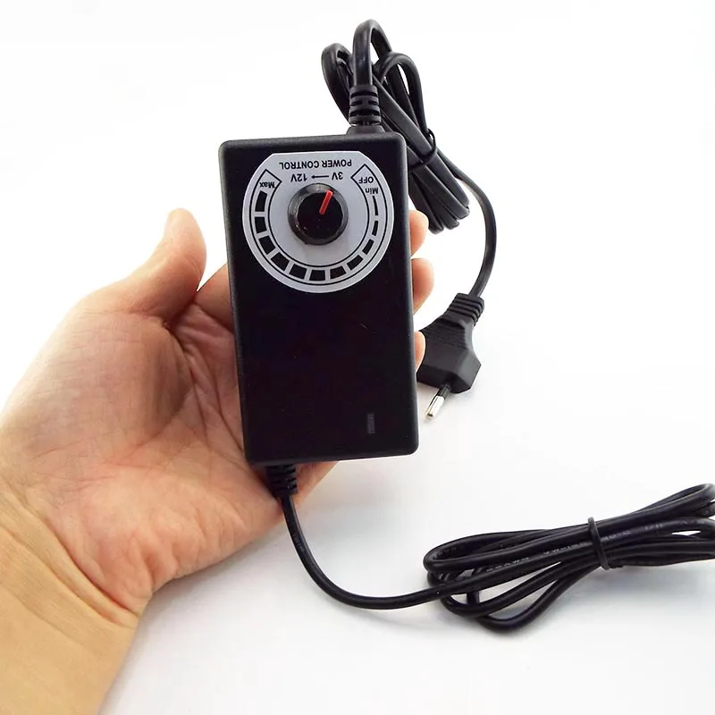 Adaptador de fuente de alimentación CCTV ajustable Universal, cargador de 100x240mm, conector hembra de CC, CA 5,5 V-2,1 V a CC 3-12V, 3A, 36W - imagen 5