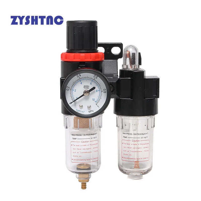 AFC2000 Separador de agua y aceite, filtro trampa, aerógrafo, compresor de aire, regulador de presión, válvula reductora AFR2000 + AL2000 G1/4"