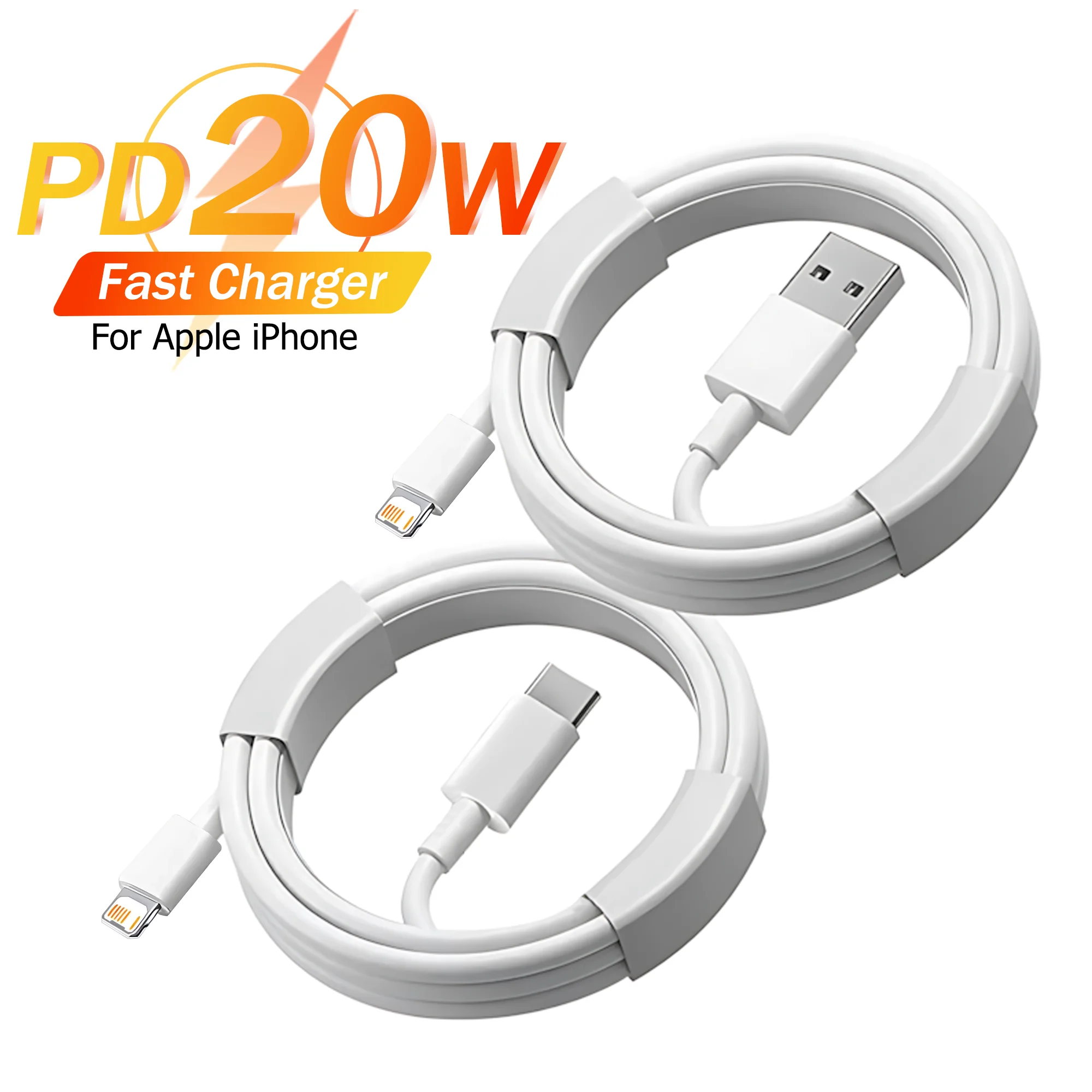 Cables de carga rápida PD 20W tipo C para Apple iPhone 14 13 12 11 Pro Max línea de datos 2M 1M Cable USB C de carga rápida accesorio de teléfono