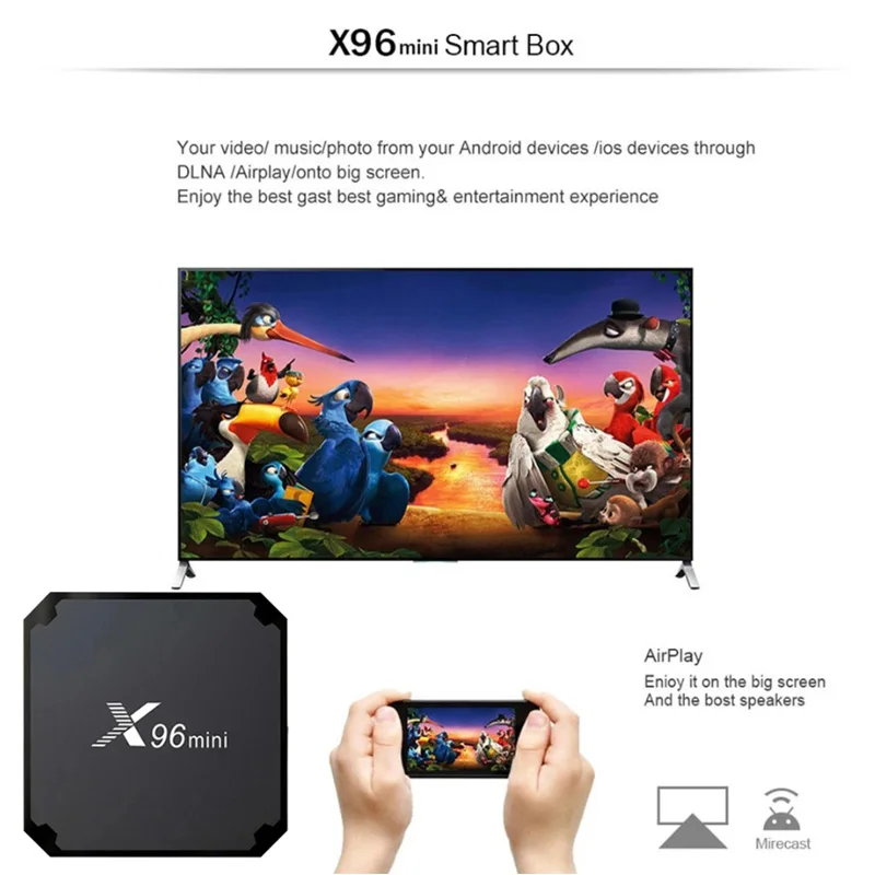 Dispositivo de TV inteligente X96 Mini, decodificador con Android 11, H313 S, cuatro núcleos, 2GB, 16GB, WiFi 4G, reproductor multimedia, 4K, HD - imagen 5