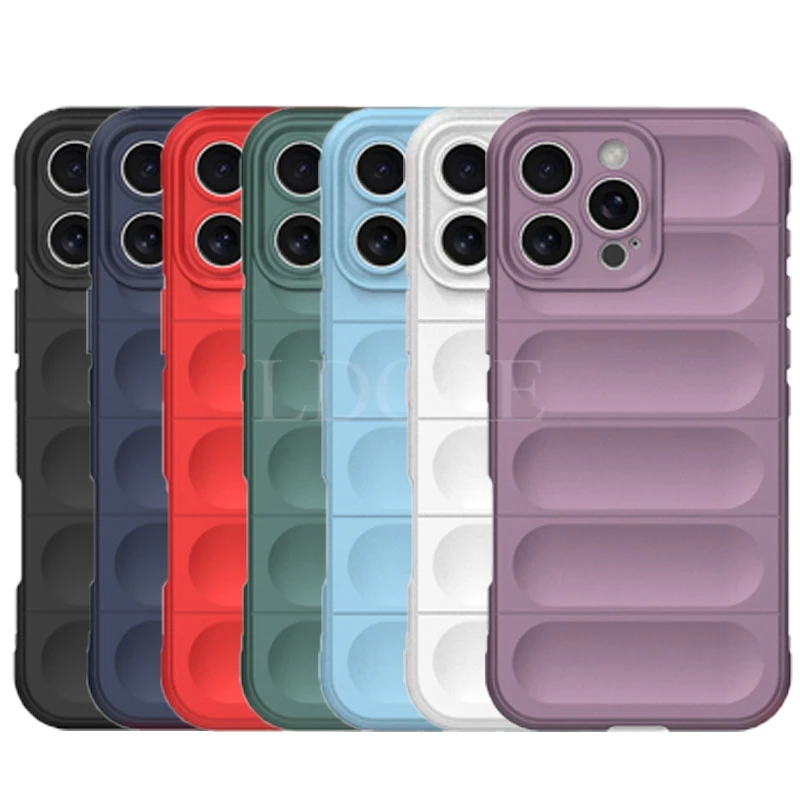 Funda protectora de silicona TPU para iPhone 16 Pro Max, carcasa de goma a prueba de golpes