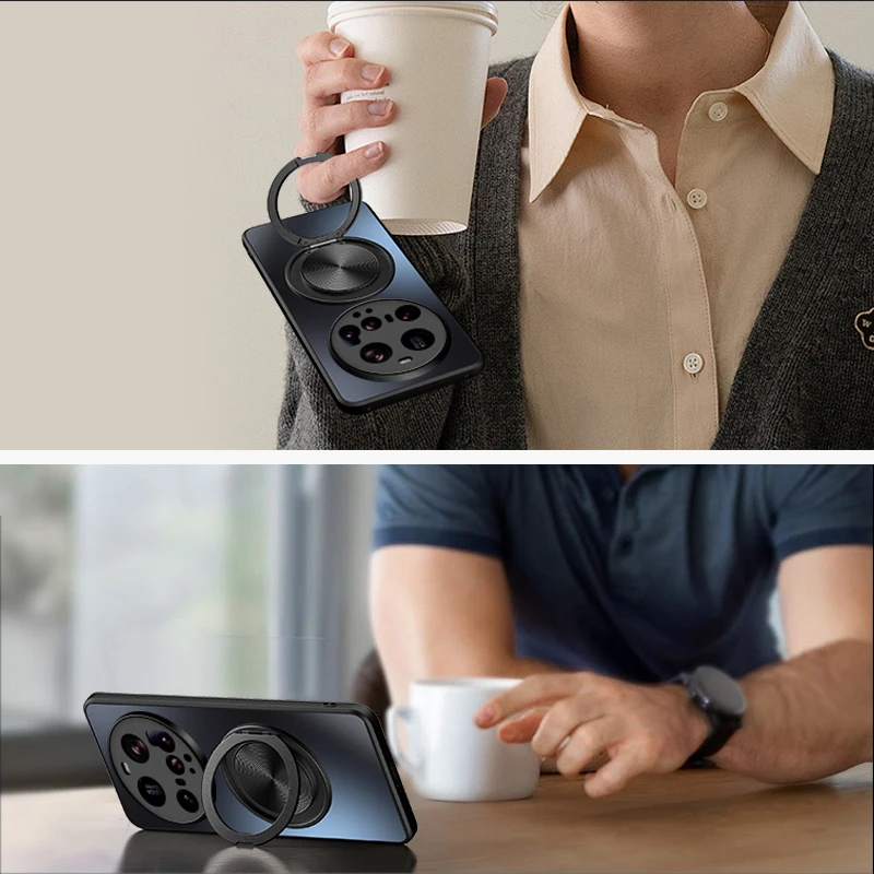 Para Xiaomi Mi 15 Ultra funda dura mate con anillo funda protectora trasera magnética para Xiaomi Mi 15 14 Pro 15Ultra carcasa de teléfono - imagen 4