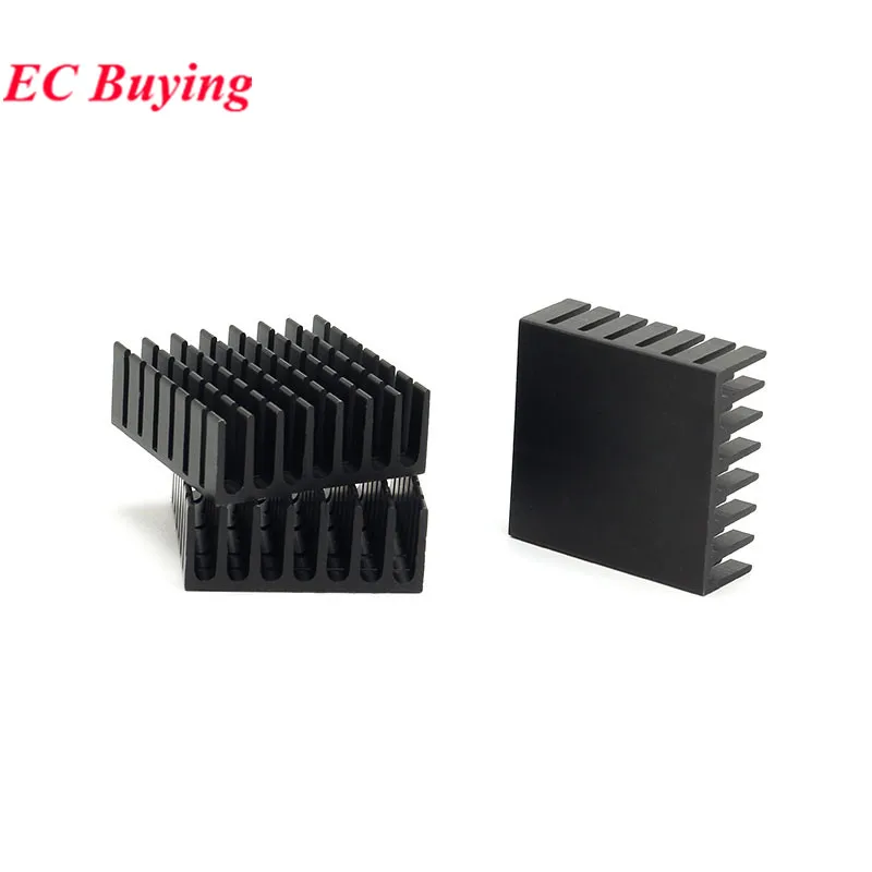 10 uds/1 ud 28*28*11mm disipador de calor aleta de refrigeración disipador de calor de aluminio enfriador del radiador 28X28X11mm plata negro - imagen 2