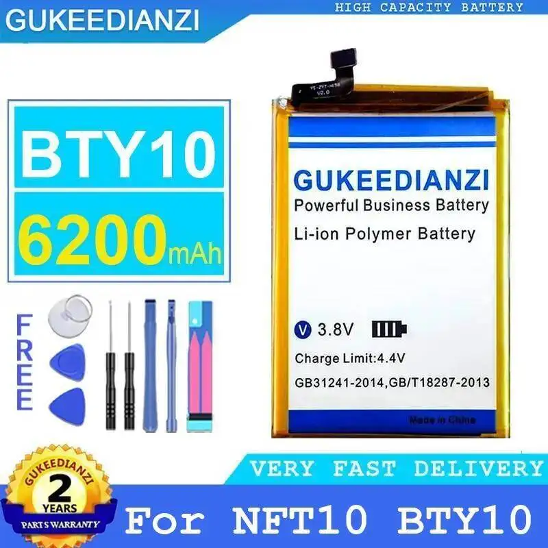 Batería segura de 6200Mah de larga duración para Newland NFT10 BTY10