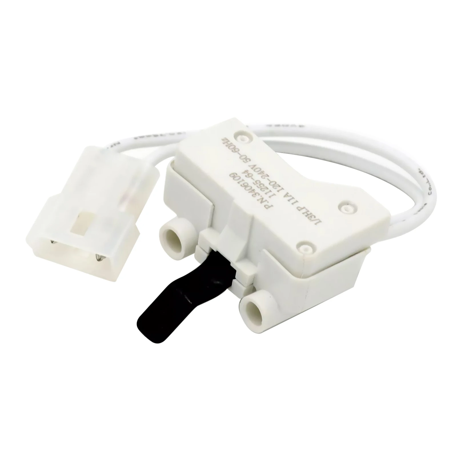 Interruptor de puerta de secador de plástico 3406109 para Whirlpool, Kenmore, Sears, Maytag, Roper, accesorios para electrodomésticos, 1 unidad