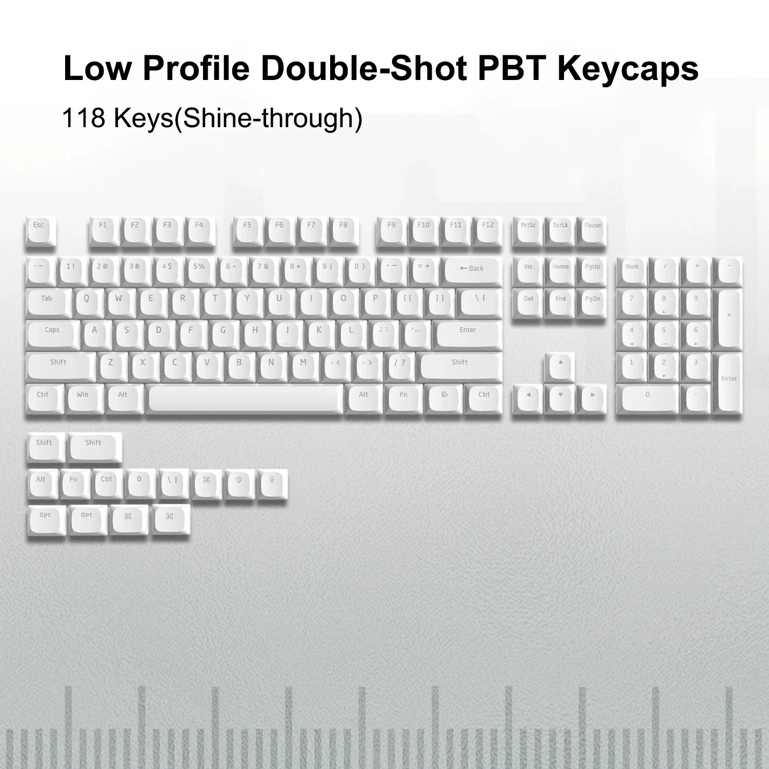 118 keys white