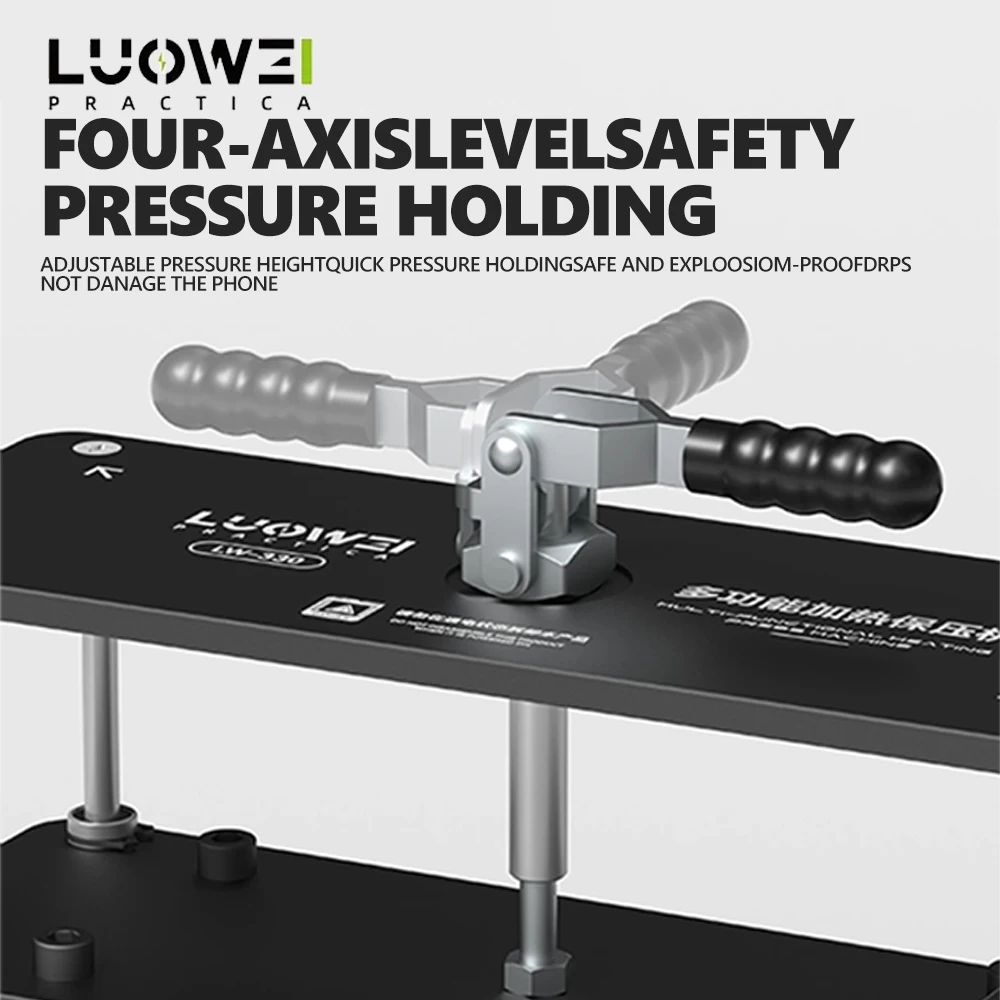 LUOWEI LW-330 Protector de calefacción Universal para reparación de teléfonos móviles soporte de prensa de calor cubierta trasera herramienta de retención de presión de calefacción - imagen 5
