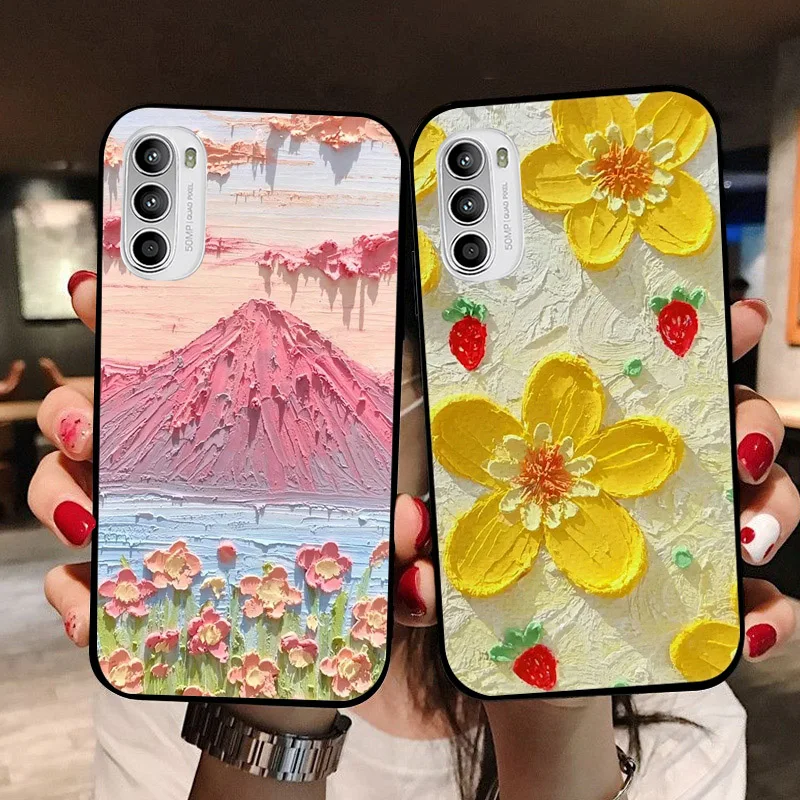 Funda bonita de dibujos animados para Motorola Moto G52 4G G82 5G G71S, funda de silicona suave mate para Moto F82 5G G 82, Fundas - imagen 5