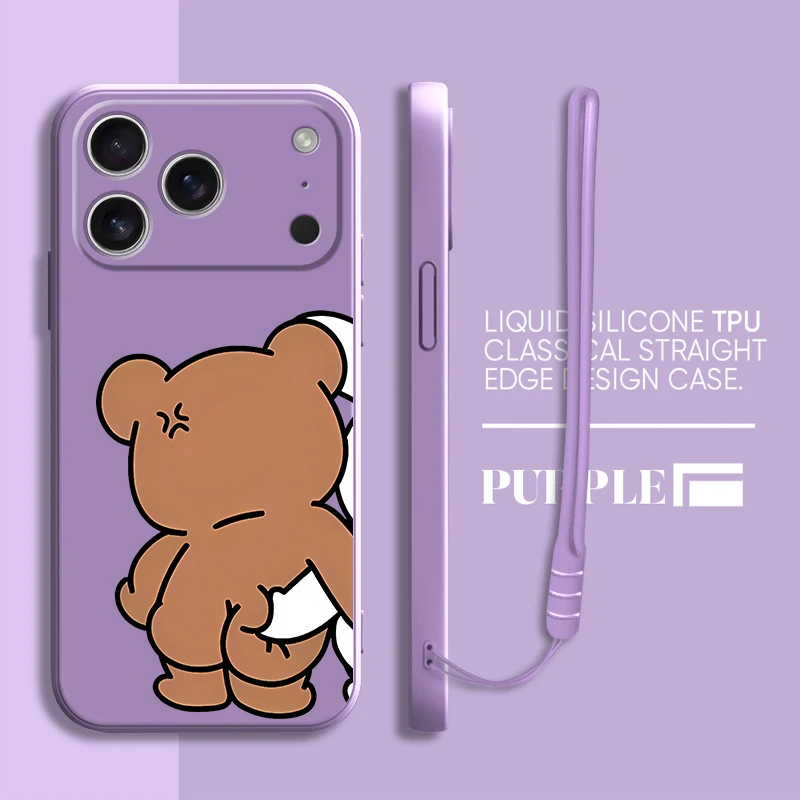 Funda para Apple iPhone 16 14 15 Plus 11 12 13 Pro Max 16e XS XR 17 Air 7 8 funda suave estilo pareja pellizco mutuo - imagen 3