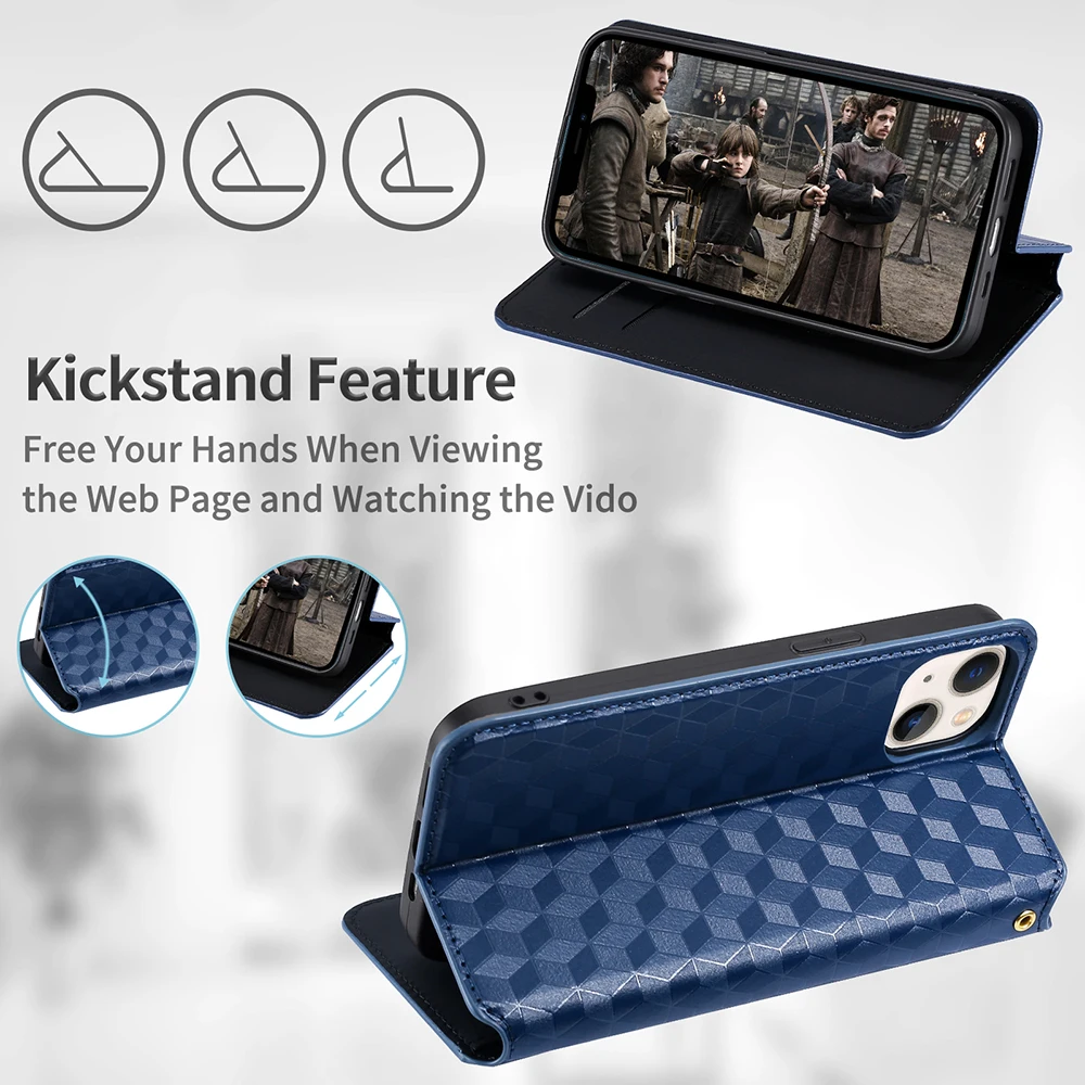 Funda tipo billetera de cuero Solt con tarjetas magnéticas para Iphone 14 PRO MAX 13 12 MINI 11 15 X XS XR 6 7 8 PLUS SE 2022, funda para libro - imagen 5