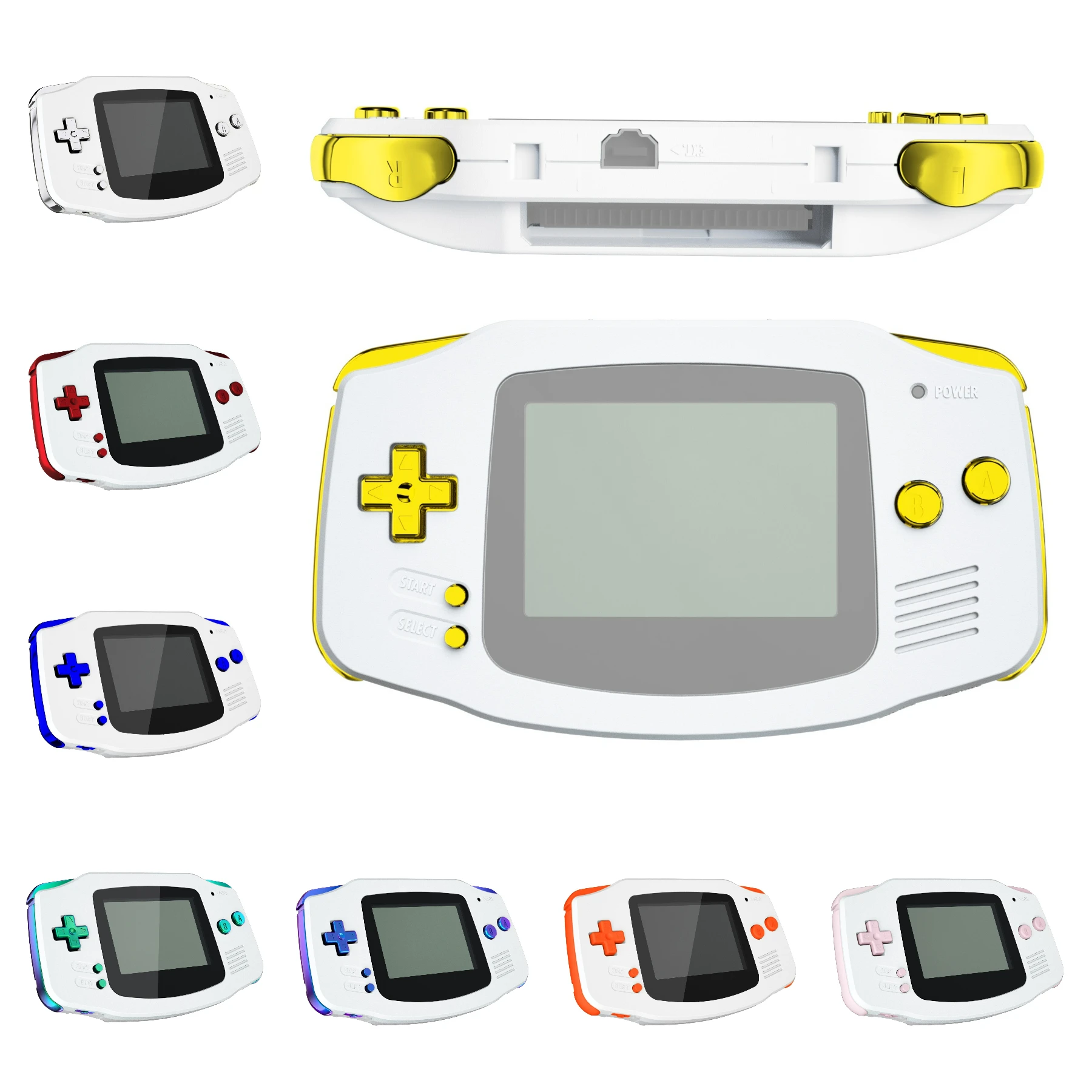 eXtremeRate Juego completo de botones de repuesto para Gameboy Advance para GBA - Consola de juegos portátil NO incluida