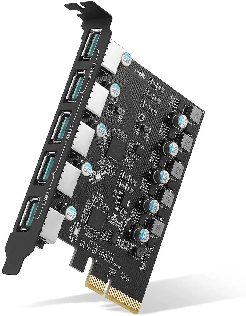 Tarjeta PCIe a USB 3,2, 5 puertos Gen2 20Gpbs PCIe X4 TYPEA Hub, tarjeta base para PC de escritorio, sin fuente de alimentación, Chip ASM3142 USB3.2 - imagen 2