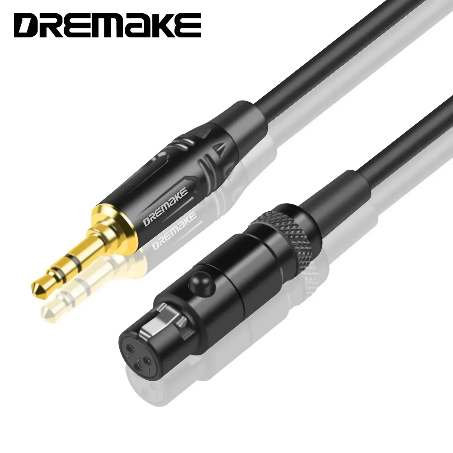 DREMAKE Jack 3,5mm 1/8 a 3 pines Mini Cable XLR TRS 1/8 pulgadas Aux estéreo macho a Mini XLR hembra Cable adaptador de Audio para AKG K550