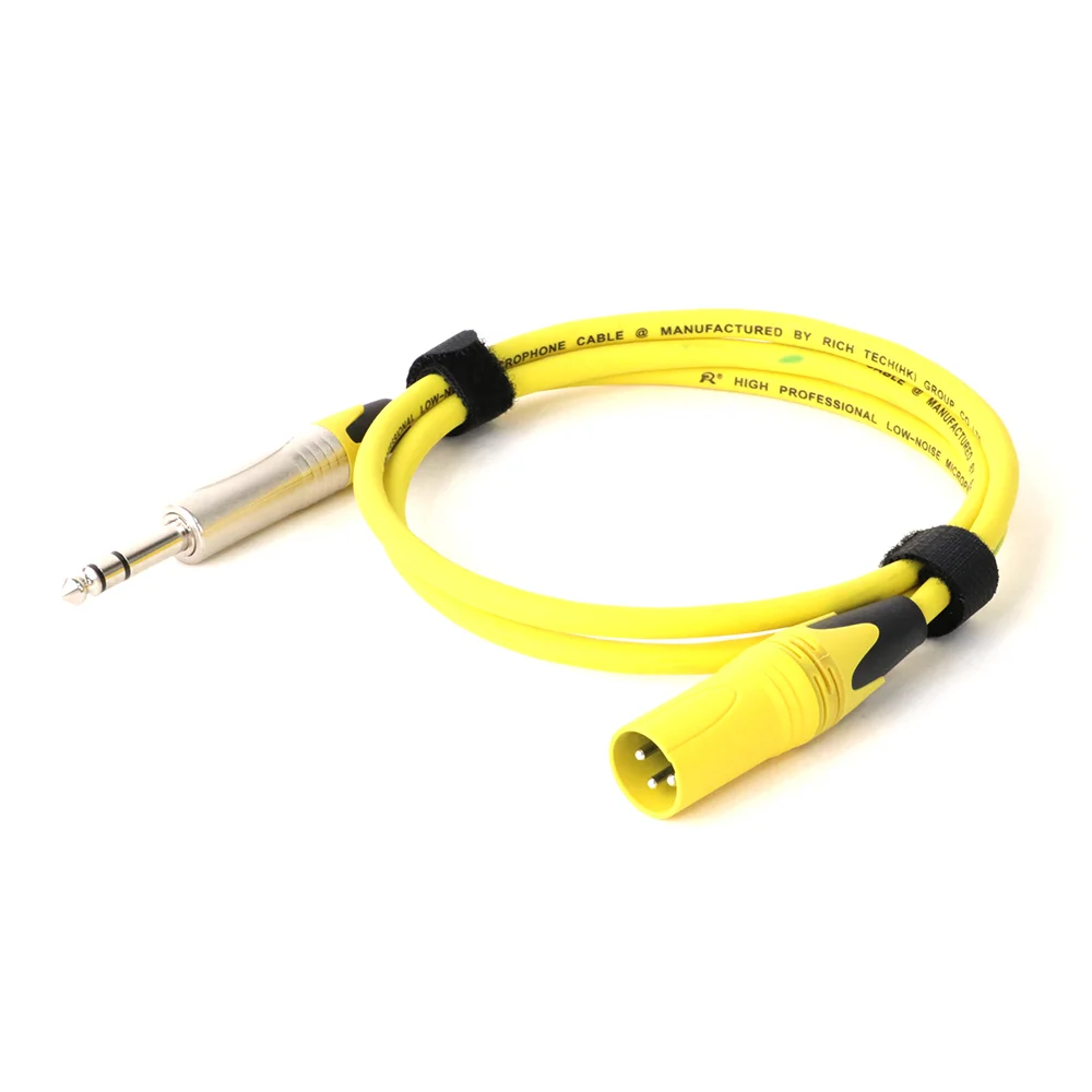 Cable de Audio estéreo a XLR macho de 0,3 ", 6,5 M-15M, 1/4mm, dos núcleos, XLR, micrófono equilibrado, mezclador, altavoz, 1 unidad - imagen 4