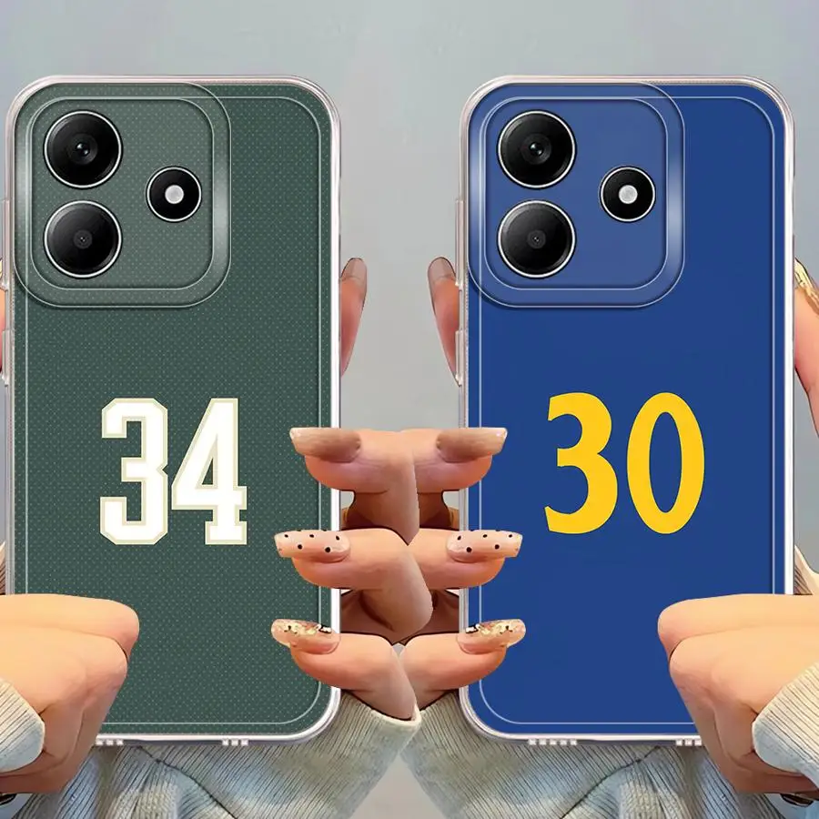 Funda transparente con diseño Digital de baloncesto para Xiaomi Redmi Note 11 14 13 12 Pro Plus 8 10S 11S 12S 10Lite 9 10Pro - imagen 2