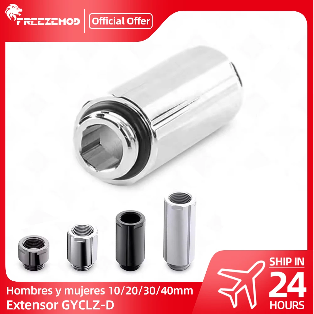 FREEZEMOD-extensor macho-hembra de 10/20/30/40mm, adaptador Hexagonal fijo G1/4 hembra a macho, accesorio de extensión, GYCLZ-D de enfriador de agua - imagen 2