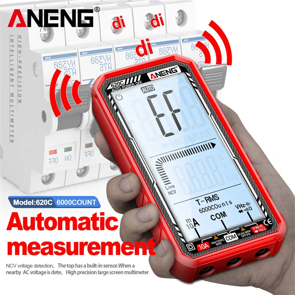 Multímetros digitales inteligentes ANENG 620C/621A probador de voltaje de corriente CA 6000 recuentos amperímetro condensador resistencia Hz herramientas de diodo ﻿ - imagen 2