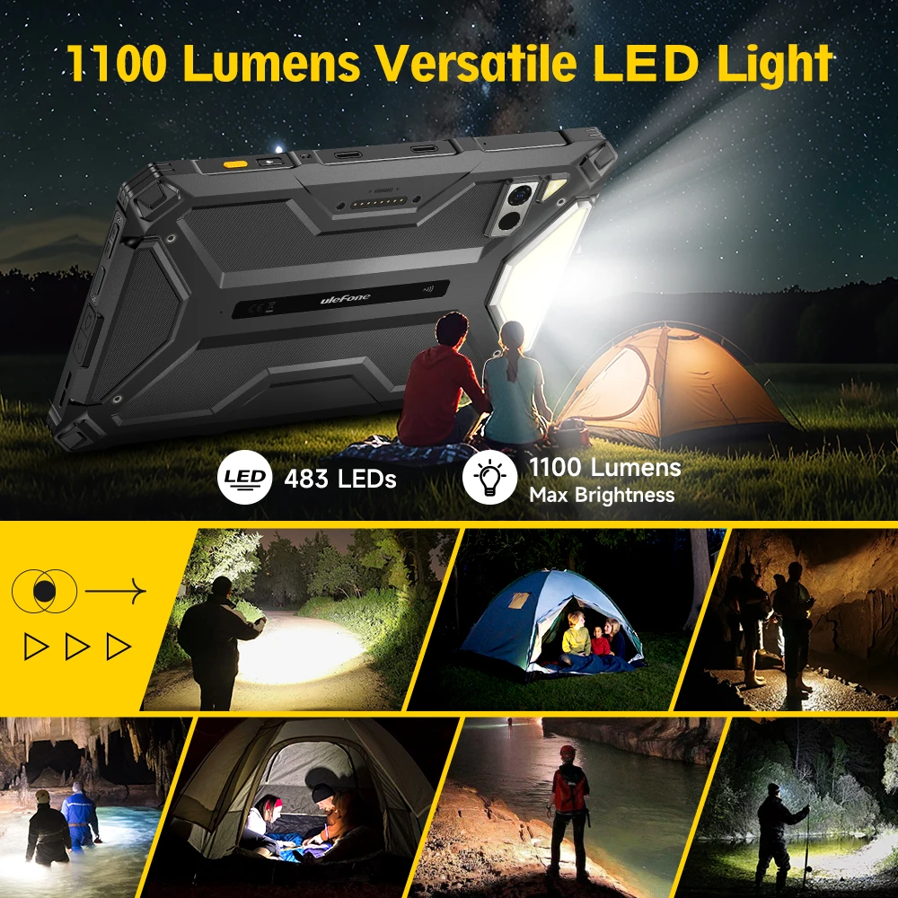 Ulefone Armor Pad 4 Ultra 5G tableta resistente lmaging térmica 11800mAh 10,36 "2K 16GB + 256GB Android 14 luz LED - imagen 4