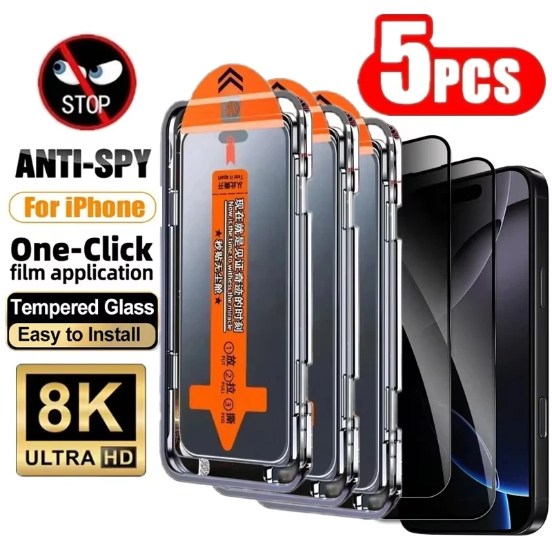 1-5 uds Protector de pantalla de privacidad para Samsung A17 5G A16 A15 A26 A25 A14 A13 A07 A06 A05s A05 A24 A22 A12 vidrio templado antiespía - imagen 2