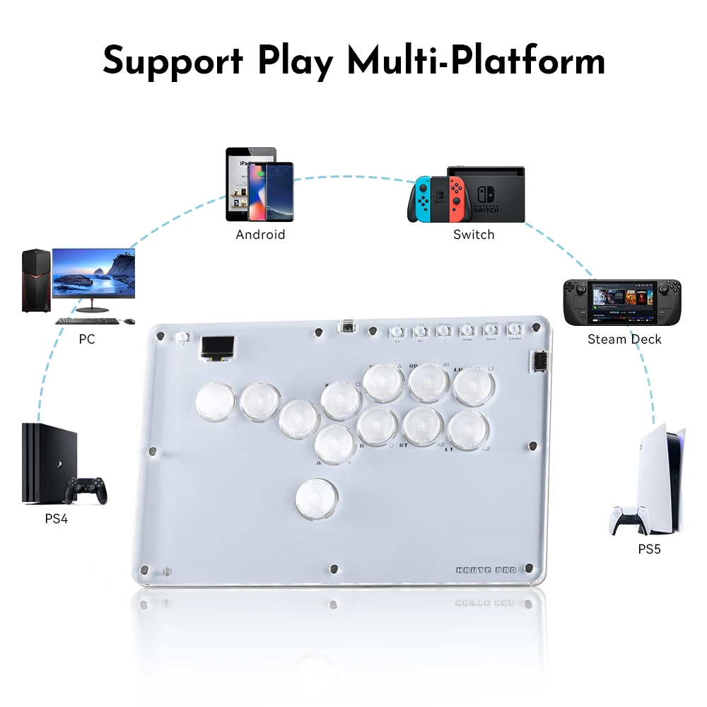 Alta42-COSMOX aniversario Mini Hitbox controlador sin palanca para PC/PS4/PS5 interruptor Arcade Joystick controlador de palo de lucha - imagen 3