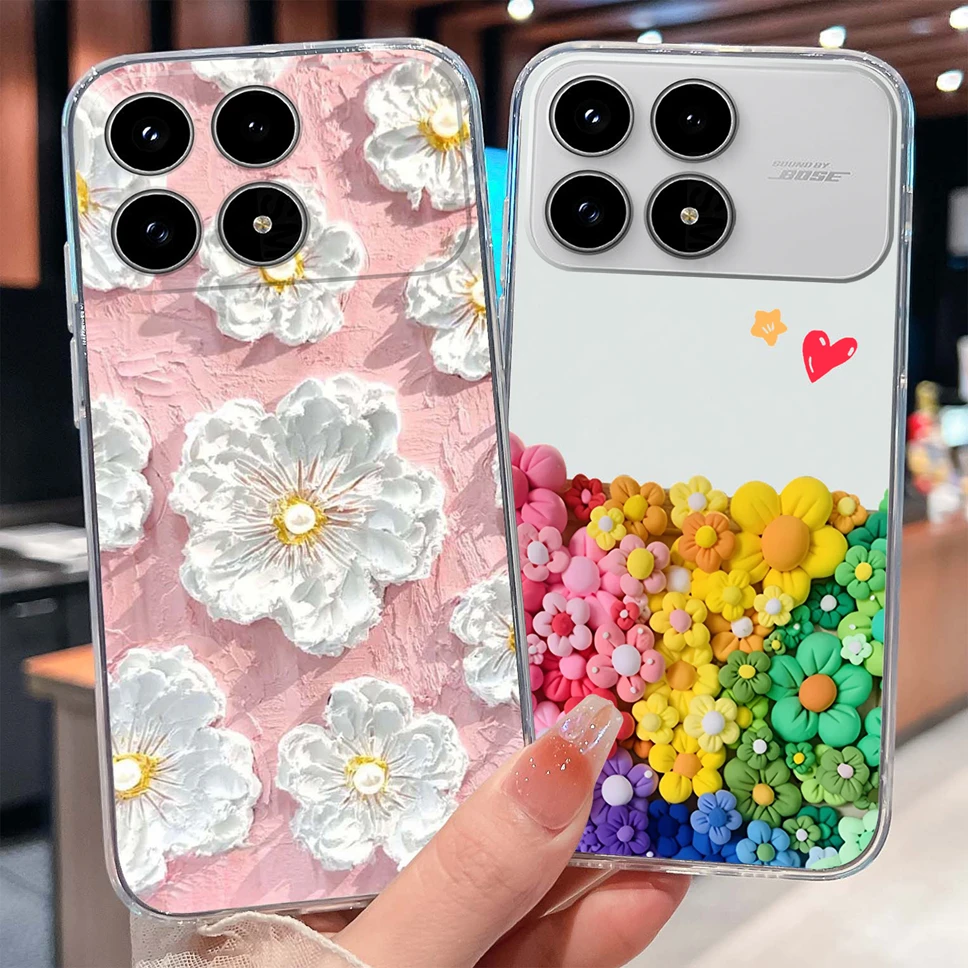 Para Xiaomi Poco F8 Pro / F8 Ultra Funda encantadora mariposa suave TPU Funda de silicona transparente para teléfono Poco F 8 Pro parachoques ligero - imagen 4