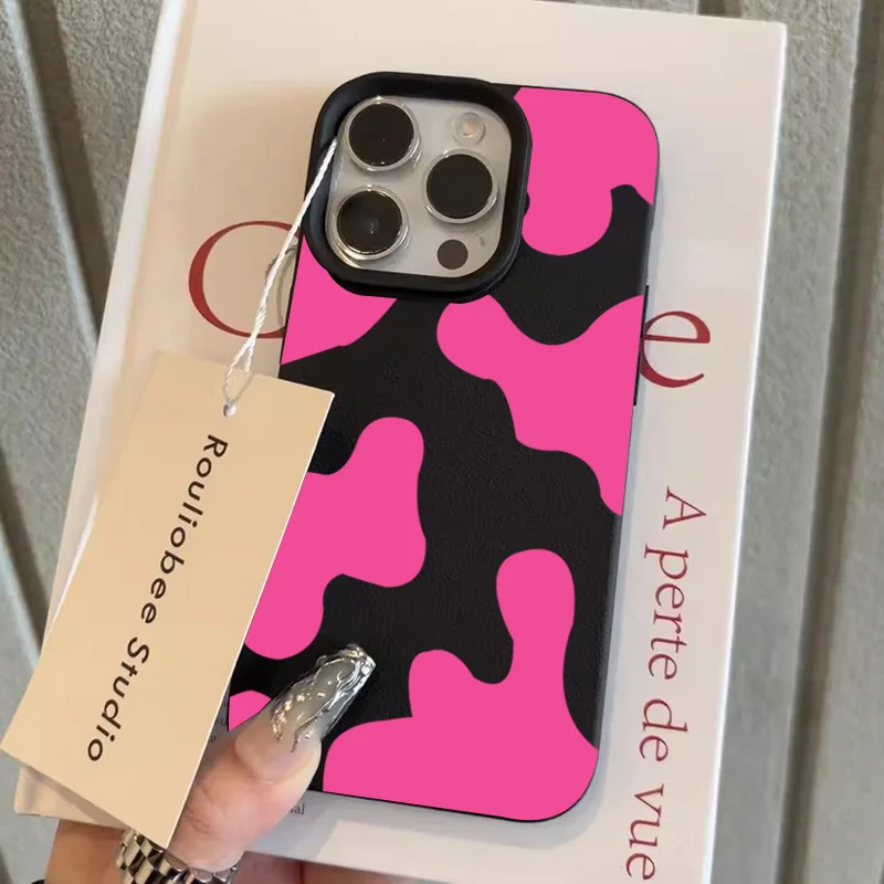 Funda de teléfono con diseño de lichi de vaca roja rosa para Xiaomi Poco X7 X6 X5 F5 F6 F7 M6 Pro, funda de parachoques de silicona TPU suave a prueba de golpes - imagen 5