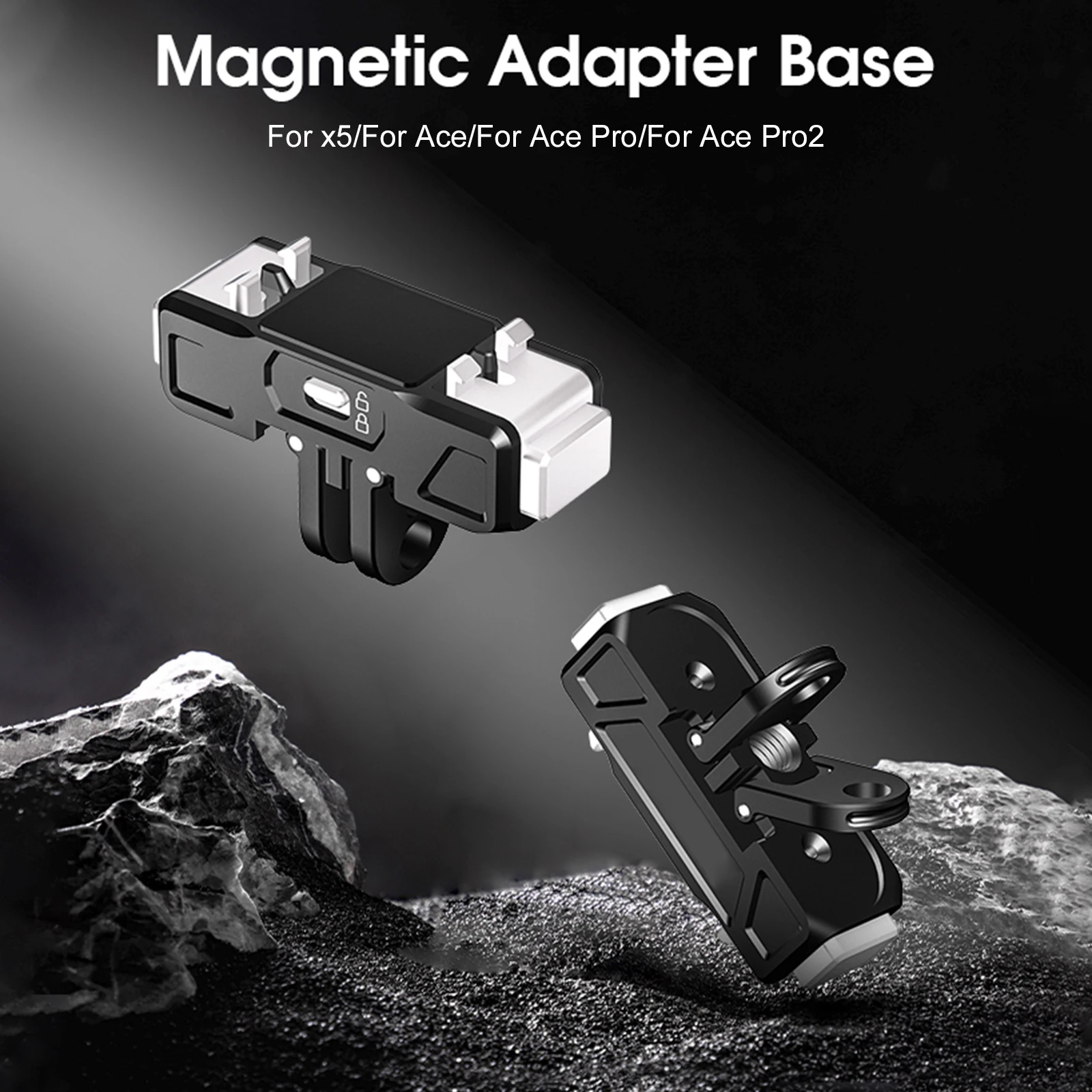 Adaptador magnético de liberación rápida para Insta360 X5/ACE/ACE PRO/ACE PRO2, adaptador de Base de liberación rápida, Base de placa plegable para cámara - imagen 2