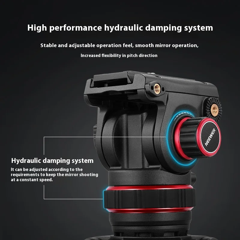 NEEWER TP75 trípode de cámara profesional cardán de amortiguación hidráulica vista panorámica de 360 grados trípode personalizado accesorios de fotografía - imagen 5