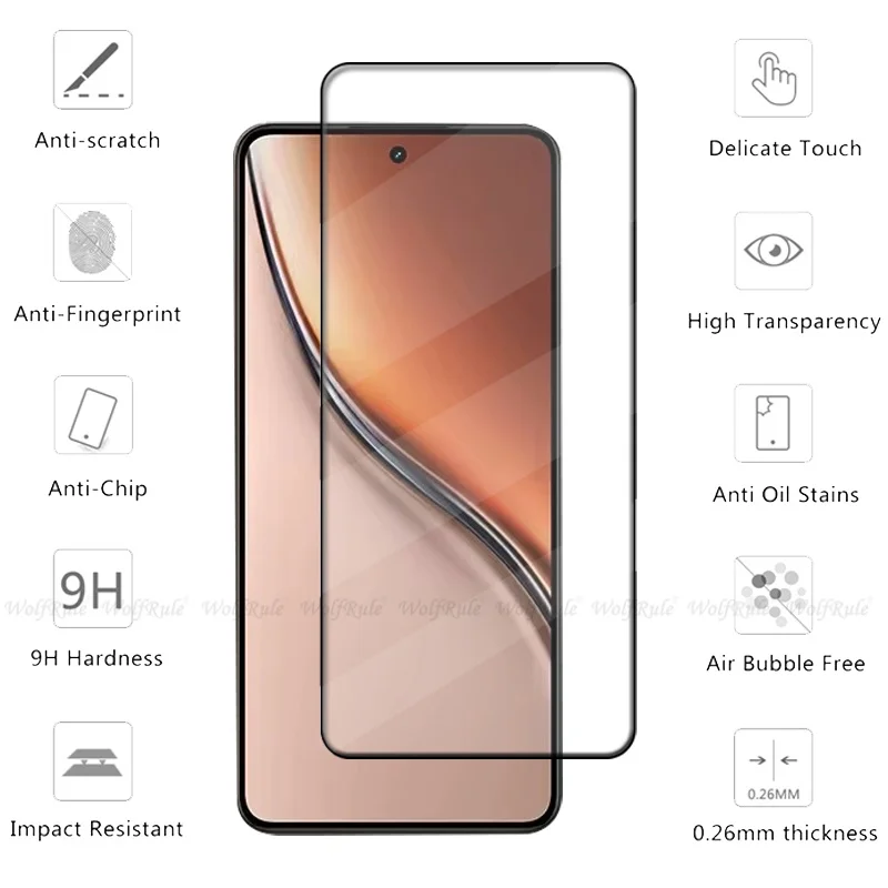 1/2/3/4 Uds para Realme P3 5G vidrio OPPO Realme P3 5G vidrio templado 9H cubierta completa pegamento Protector de pantalla Realme P3 5G - imagen 2