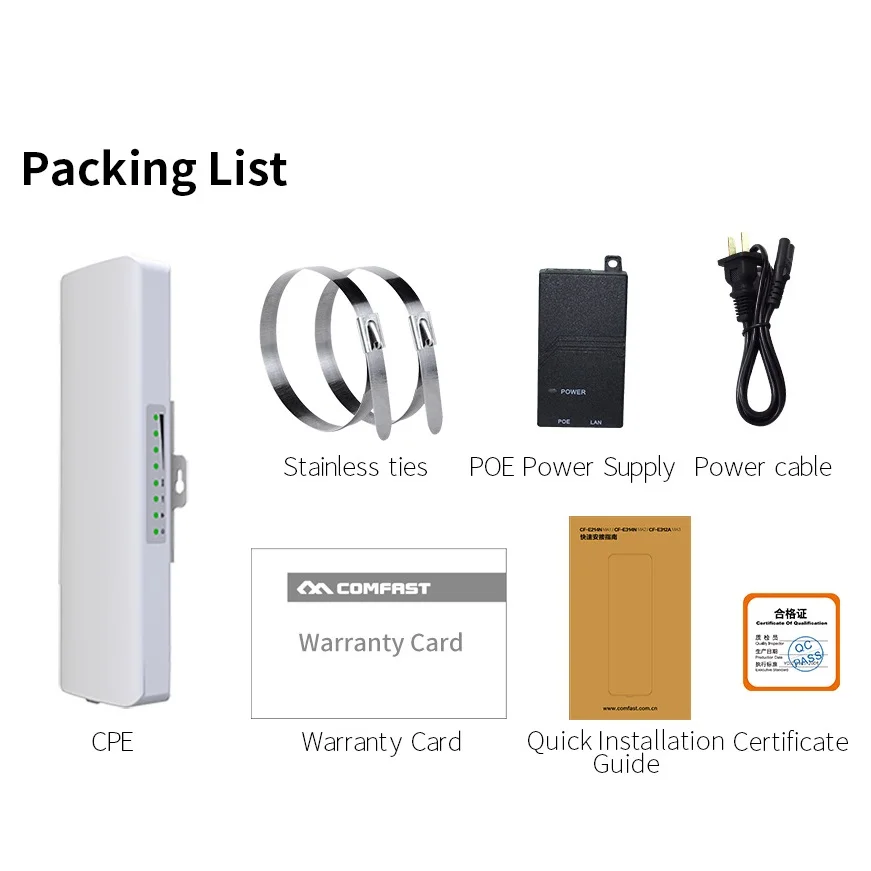 COMFAST CF-E314NV2 300Mbps 2,4 GHz Mini puente AP inalámbrico para exteriores WIFI CPE punto de acceso Dual 2*14dBi antena WI-FI Nanostation - imagen 5