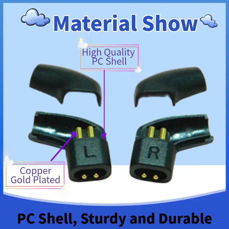 Enchufe de auriculares QDC de 0,75mm, Conector de auriculares de 2 pines, Conector de Audio, electrónica de consumo para auriculares RR NF NM2 + NA1, negro claro - imagen 5