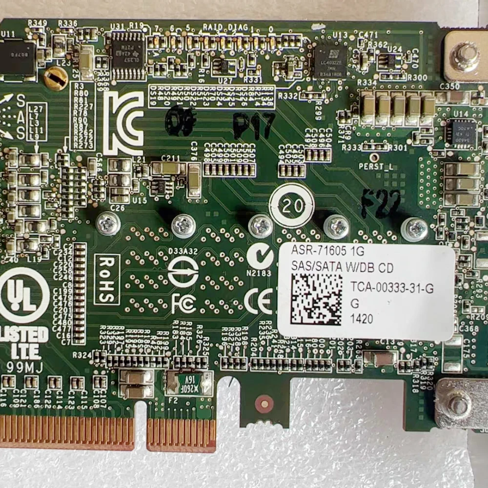 La tarjeta de matriz ASR-71605 1G de 16 puertos admite Sata y SAS - imagen 4