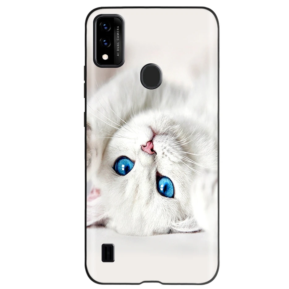 Funda con dibujos de gato para ZTE Blade A51, carcasa mate de TPU suave de 6,52 pulgadas, parachoques - imagen 2